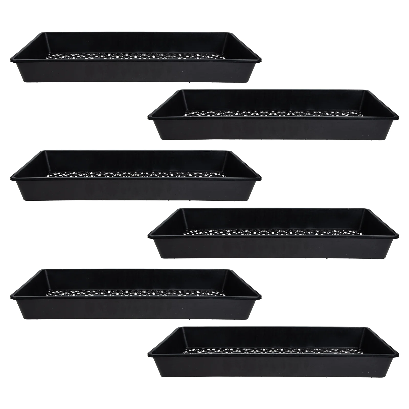 

6 Pcs Hydroponic Tray Plate Sowing Growing Launcher Planter Planting Nursery Plastic Starter Germination