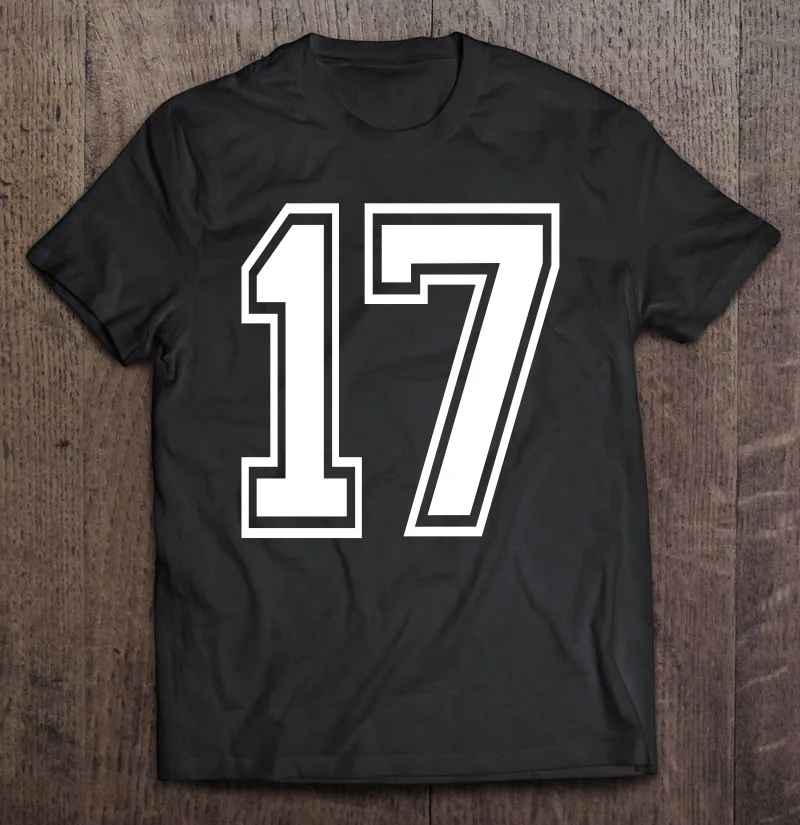 

Футболка мужская оверсайз в Корейском стиле, Спортивная рубашка с цифрами 17 для игроков на день рождения