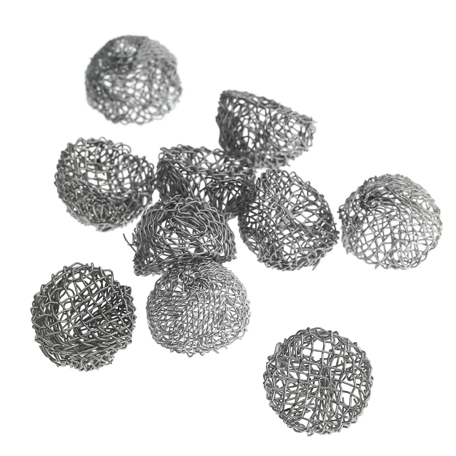 

10pcs 17mm Tobacco Smoking Pipe Metal Screen Ball Filter Help Combustion Supporting Net Filter Smoking Pipe Screens