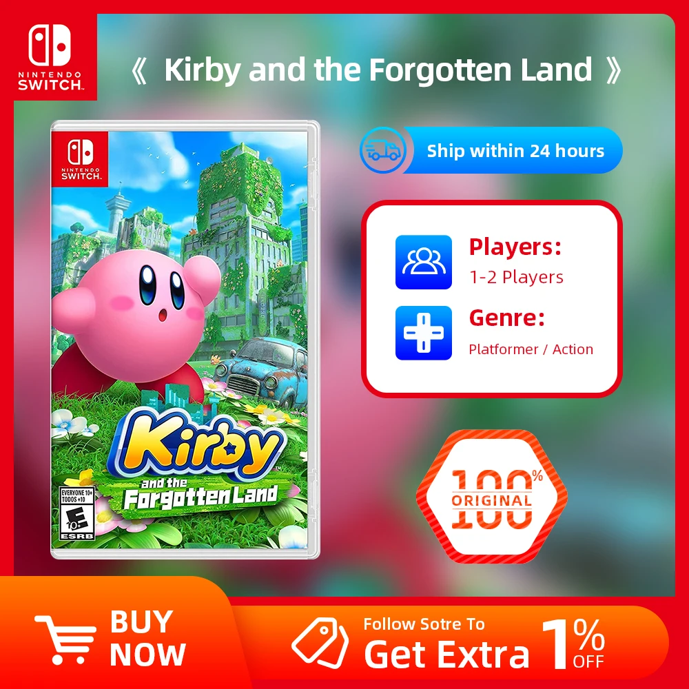 Игровые предложения Nintendo Switch платформер Kirby и the Forgotten Land с поддержкой 13 языков
