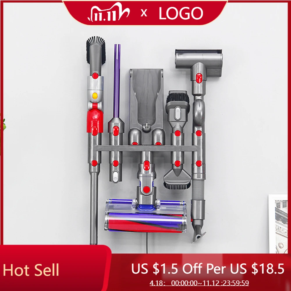 

For Dyson V7 V8 V10 V11 Vacuum Cleaner Absolute Part Unit Storage Rack Wall Mount Hanger Original Blind Plug Design Brush Stand