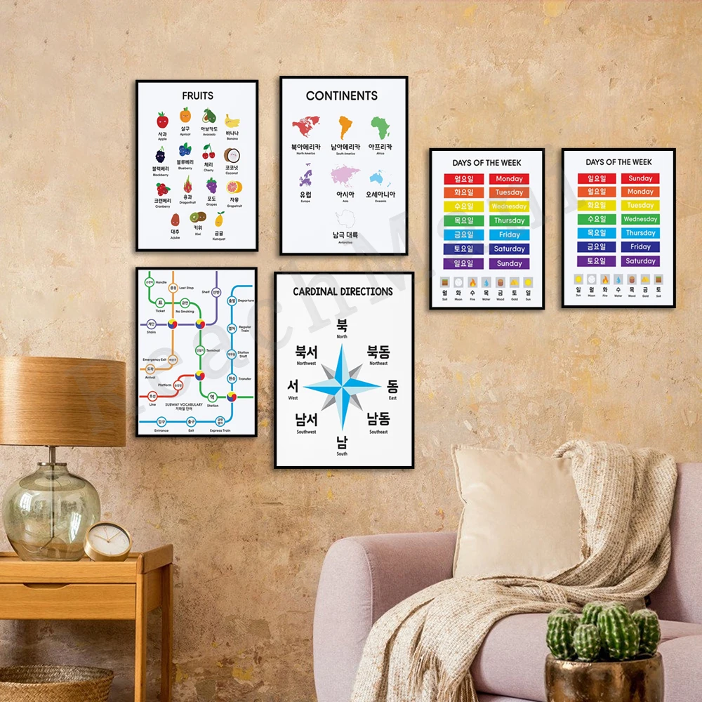 Корейский язык Dazhou корейский словарь погода метро день недели стиль