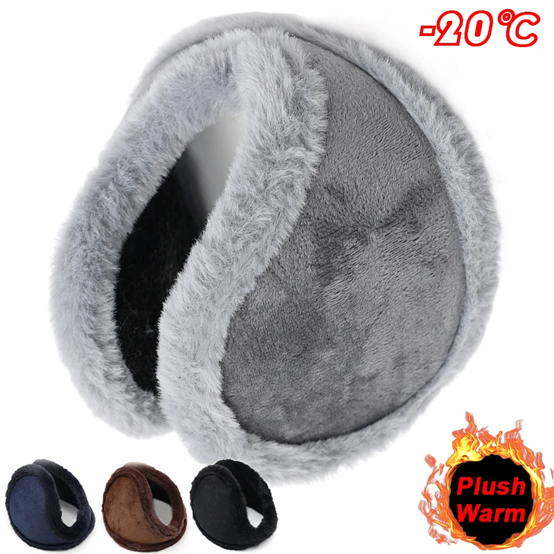 

Warm Plush Thicken Earmuffs Men Winter Outdoor Cycling Fleece Rabbit Fur Women Ear Cover Protector Velvet Soft Ear Muffs Earflap