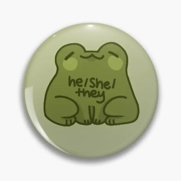 Настраиваемая мягкая булавка на пуговицах He She They Frog PRS креативный значок подарок