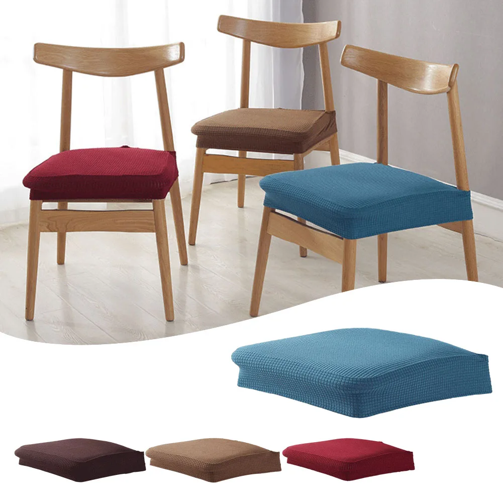 

Waterproof Chair Cover Fabric Elastic Split Stool Cover Dining Room Removable Washable Elastic Cushion Covers For Home Hotel
