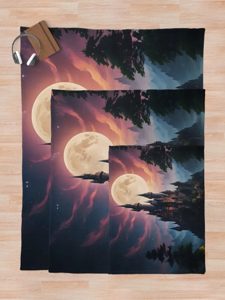 Чехол для телефона Волшебный замок ночью от NoarusRainbowLand — сказочное фэнтезийное