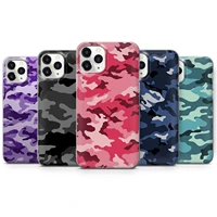 army camouflage phone case for iphone 13 12 11 pro max mini xs x xr 8 7 plus 6s 6 se 2020 transparent cover