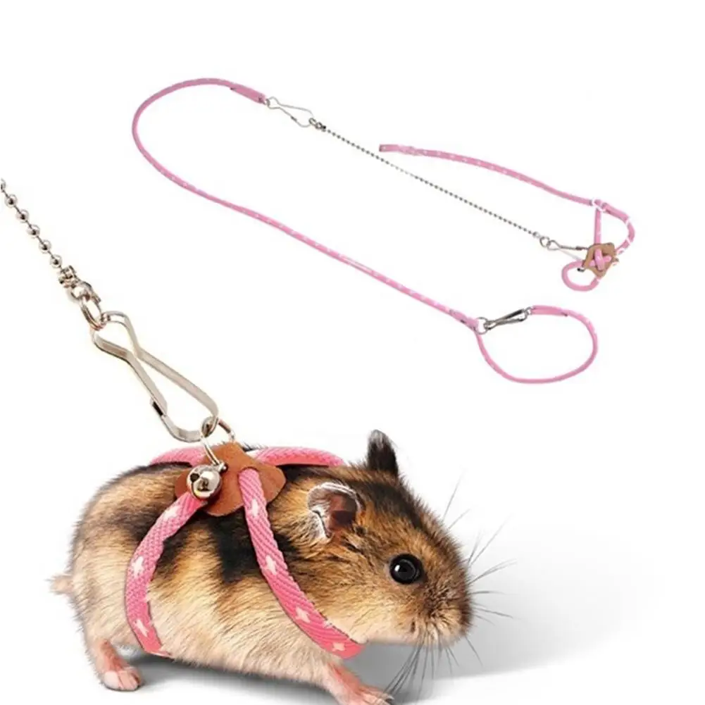 

[ READY STOCK ] Pet Traction Rope Adjustable Soft Anti-bite Harness Leash With Bell For Bird Parrot Mouse Hamster Rat