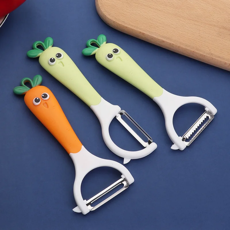 

Kitchen Creative Fruit Vegetables Peeler Cartoon Cute Plastic Stainless Steel Convenience Kitchen Accessories Utensils