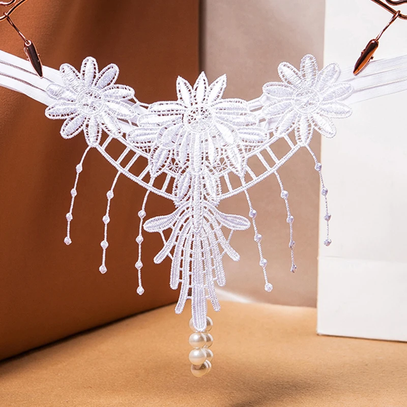 

Стринги с кисточками, женские трусики с низкой посадкой, прозрачные вышитые бисером, сексуальное женское нижнее белье, стринги, женское Сексуальное белье