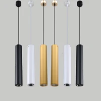cylinder led pendant lights dimmable long tube lamps 5w 7w 12w kitchen island dining room shop bar hanging lamp background light