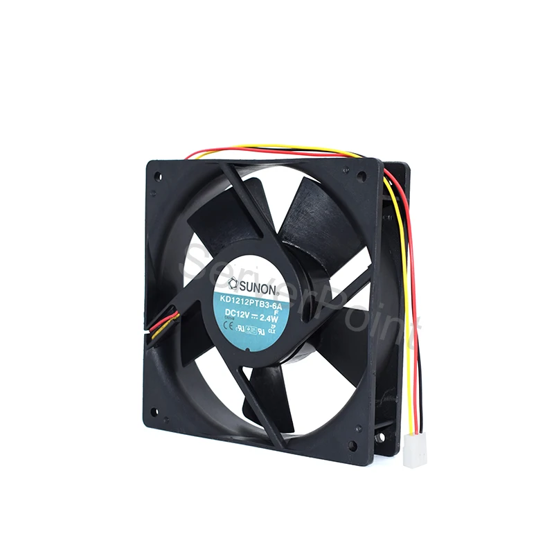 Горячая Распродажа, технические характеристики, 12 В постоянного тока, 2,4 Вт, 12 см, 12025 дюйма, три провода, преобразователь частоты, квадратный Вентилятор охлаждения сервера