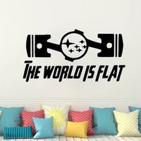 the personalized world is a flat quotes wall stickers car fashion decals removable vinyl livingroom decor murals dw13950