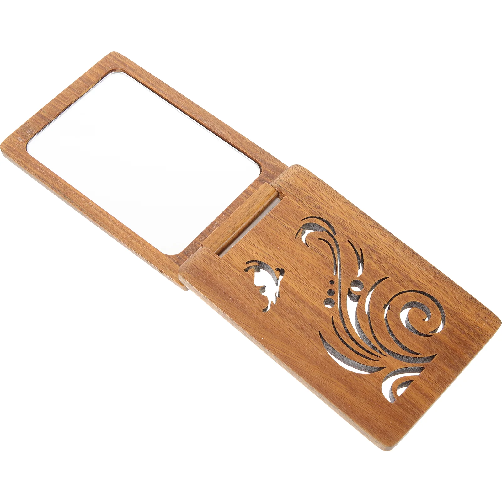 

Folding Makeup Mirror Compact Makeup Mirror Wooden Makeup Mirror for Travel