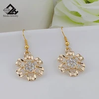 charm earrings flower shaped alloy earrings