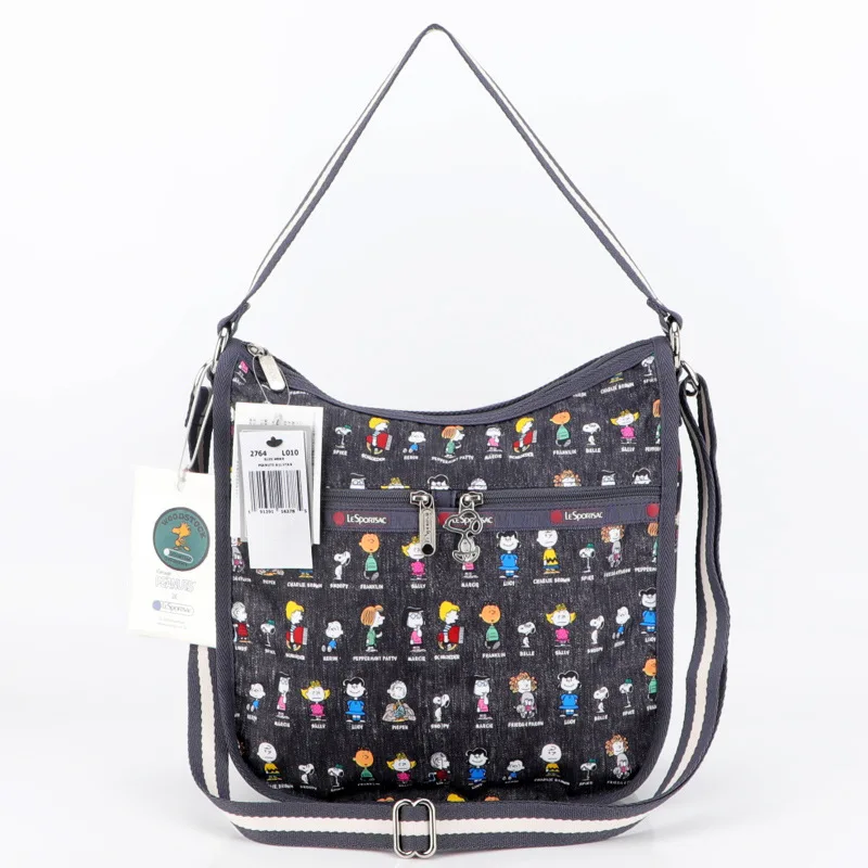 Kawaii Sanrio Snoopy Miffy Lesportsac Women's Cloth Bag Fashion Casual Cartoon Print Shoulder Bag Handbag Tote Bag Crossbody Bag