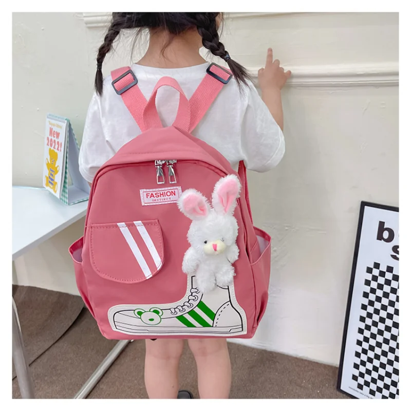 Fashion Children's Schoolbag Cartoon Lovely Rabbit Kindergarten Backpacks Preschool Schoolbag for Boys and Girls Large Capacity