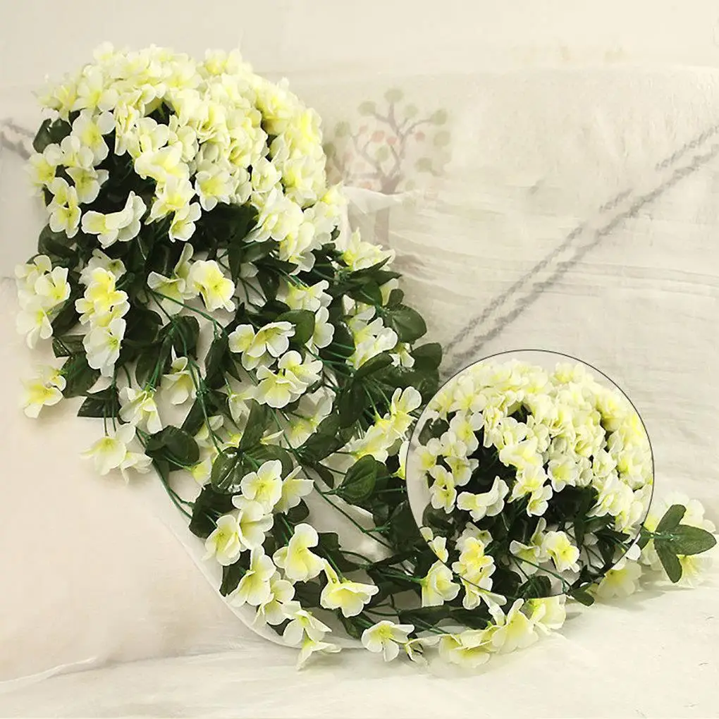 

Artificial Violet Fake Garland Wall-Mounted Simulation Flower Vine Home Party Wedding Valentine'S Day Decoration Accessories