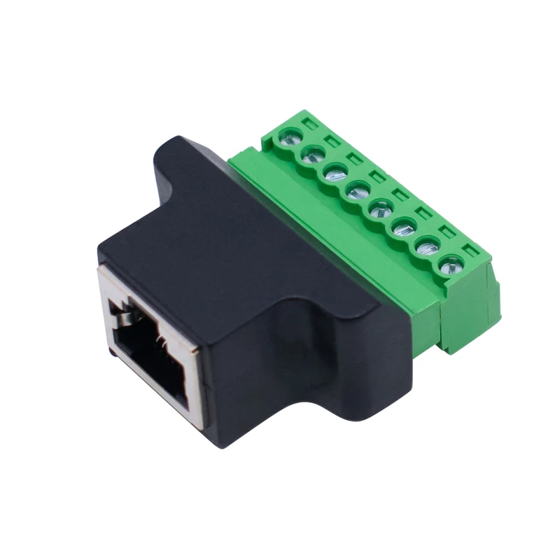 

RJ45 к винтовой клемм Блок 8p разъем Ethernet RJ45 «папа» «мама» на 8-контактный винтовой разъем сетевой адаптерный кабель для видеонаблюдения DVR