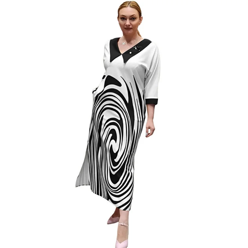 

African Print Dresses For Women Dress 2023 Dashiki Patchwork Pleated African Clothes Big Size Africa Clothing Christmas Robe