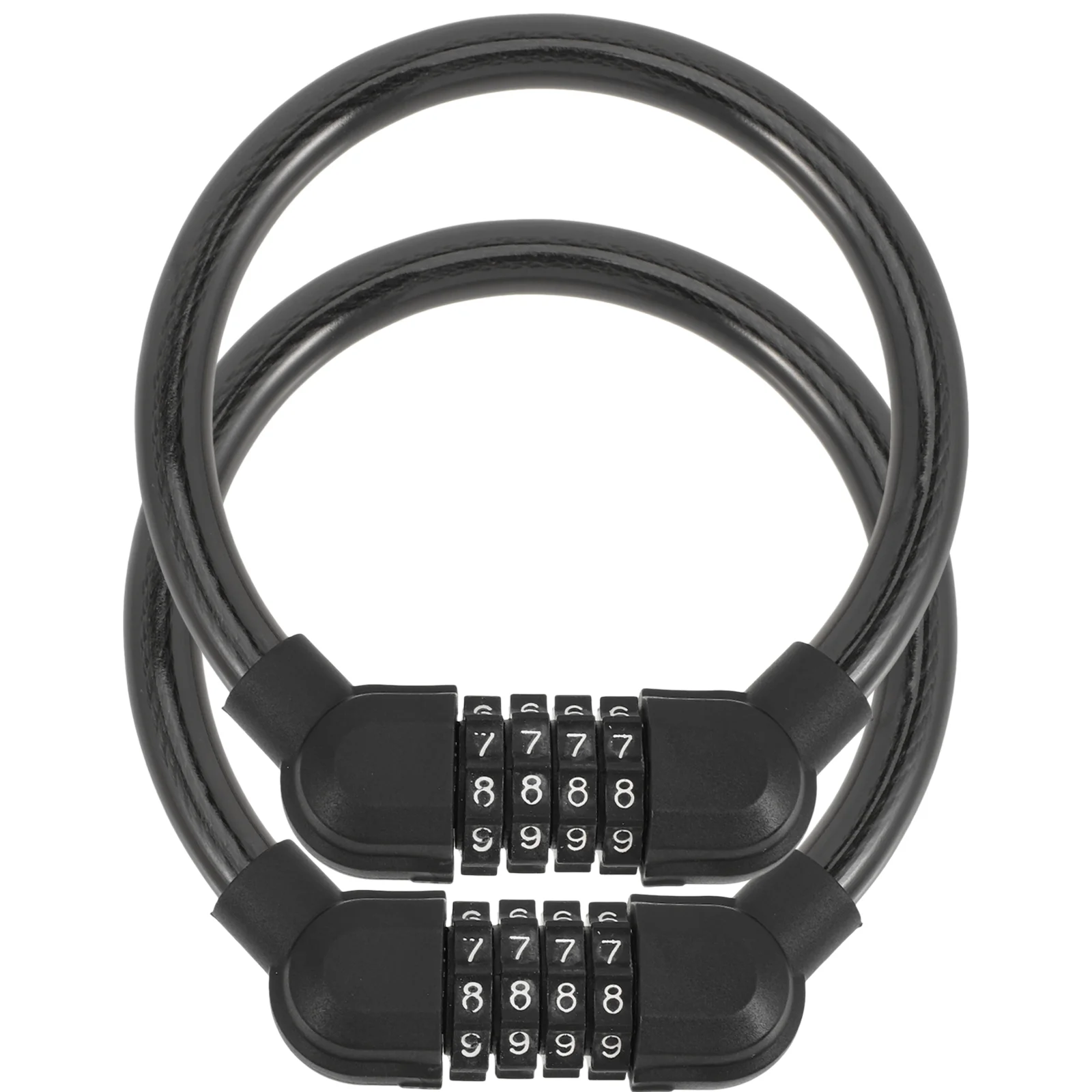

2 Pcs Daily Use Bike Lock Professional Cable Outdoor Combination Reusable Cycle