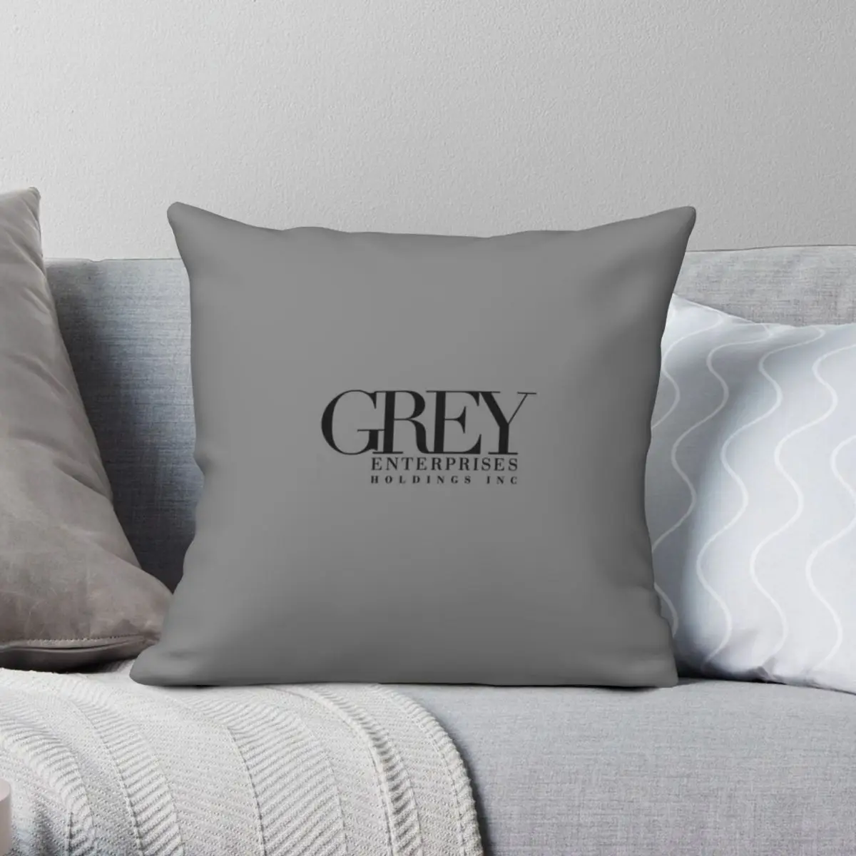 

GREY Enterprises Square Pillowcase Polyester Linen Velvet Pattern Zip Decor Bed Cushion Cover