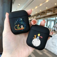 anime the little prince soft silicone tpu case for airpods pro 1 2 3 black silicone wireless bluetooth earphone box cover