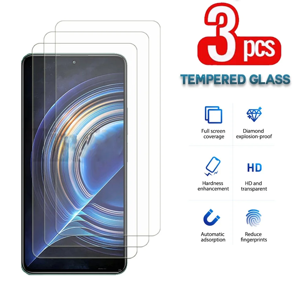 

3PCS For Xiaomi Redmi K50 Mobile Phone Screen Protectors Explosionproof Tempered Glass Protective Film For Redmi K50 Pro