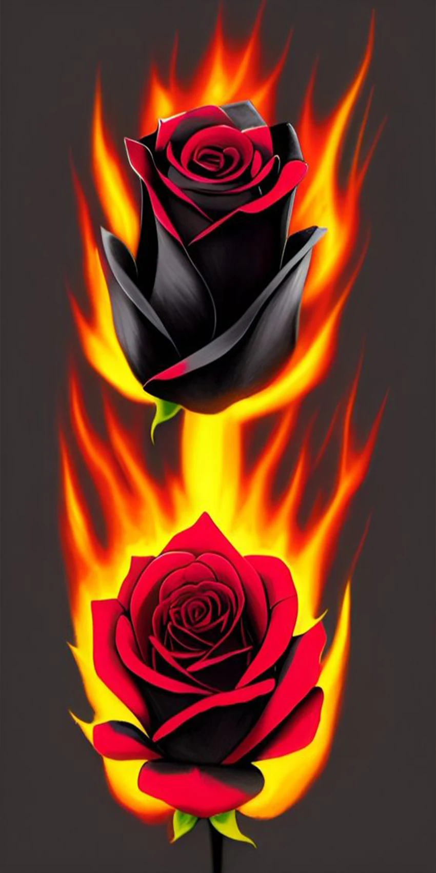 Противоскользящая наклейка Fire Rose Desire для электрического скутера 60 х30 см