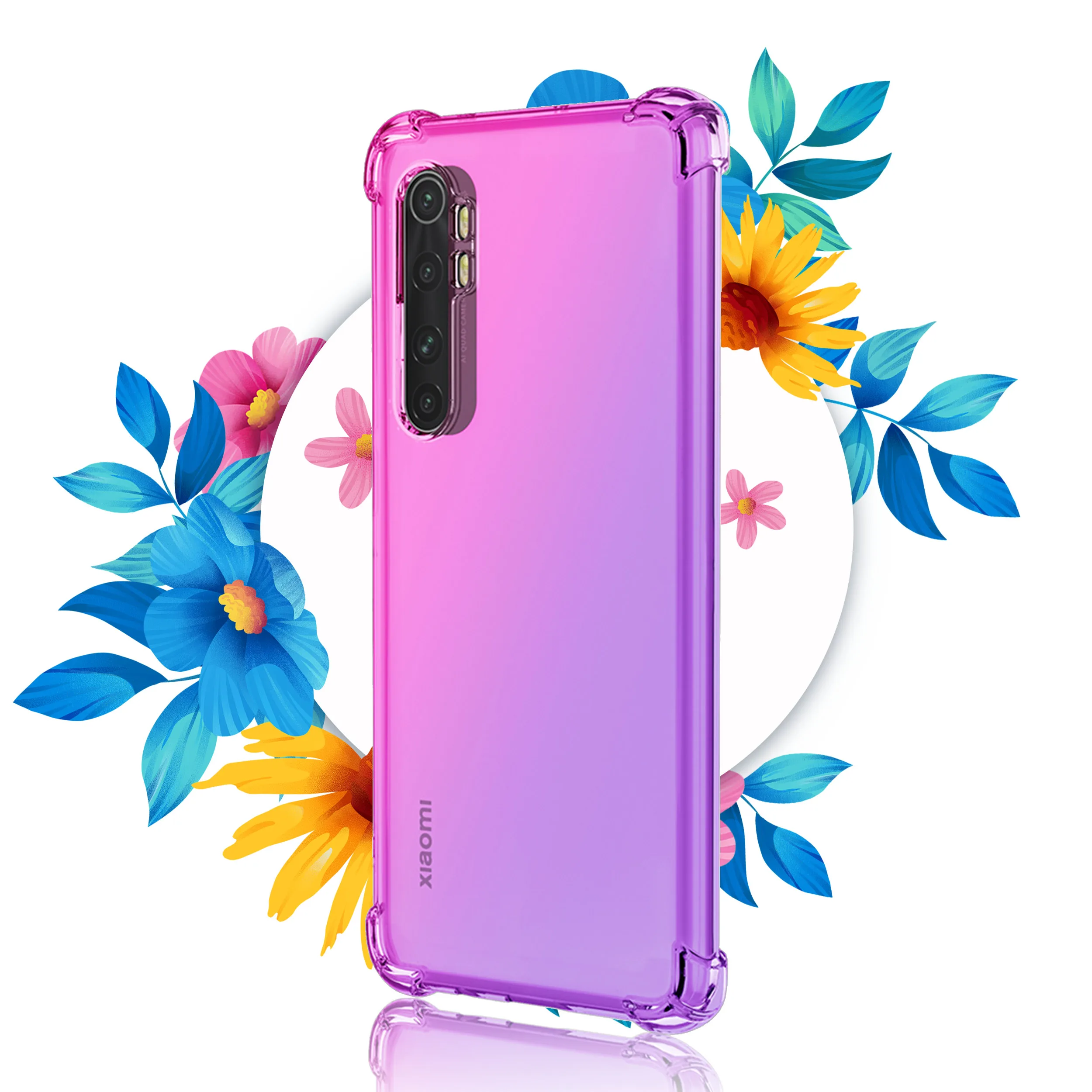 

Phone Case for Xiaomi Mi Note 10 Pro Mi Note 10 Lite Note 10 CC9 Pro CC9e A3 Lite A3 A2 Lite A2, Gradient Soft TPU Bumper Cover