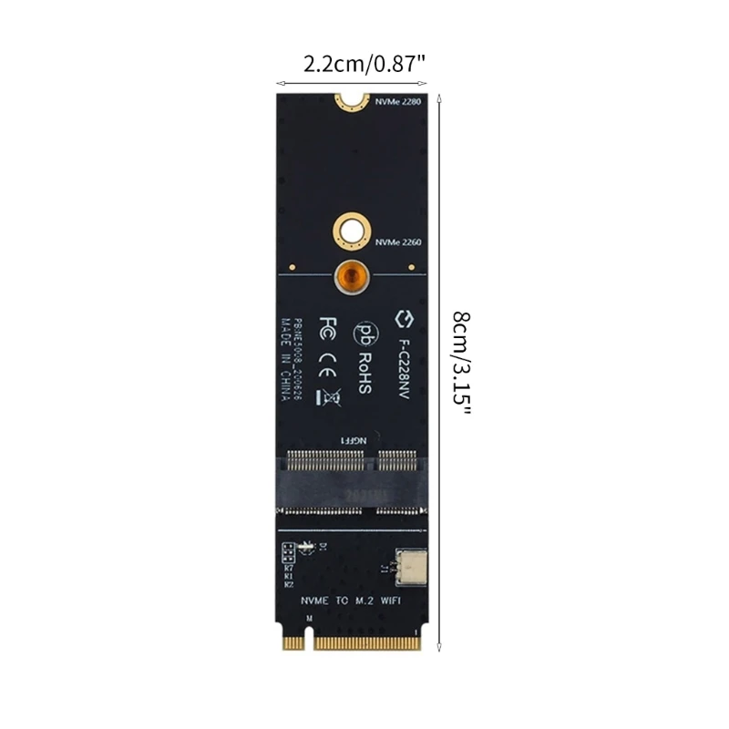 Адаптер M2Wireless Card to NVME для портативного компьютера M-Key A+E Key или E-Key Dropship