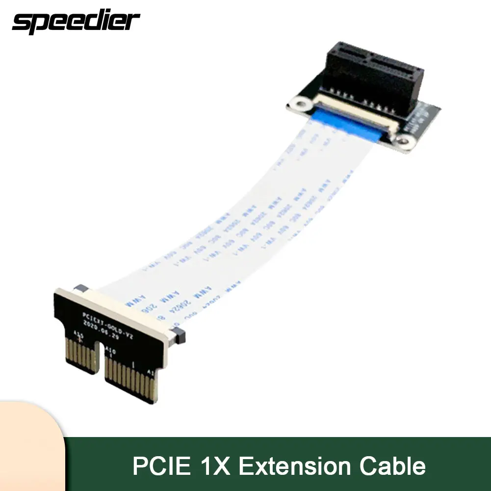 Ультракороткий Удлинительный кабель Pcie1x PCI-E 1x Гибкий удлинитель FFC 36pin 1x Внешний двойной правый кабель 90 °