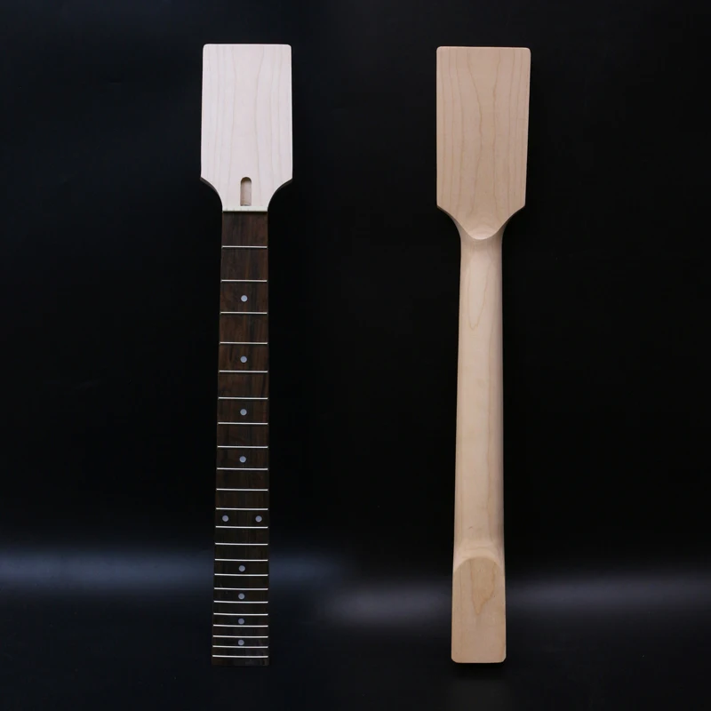 

Необработанная Diy электрическая гитара, 22 лада, 24 дюйма, сменный гриф из клена + розового дерева, ручная работа