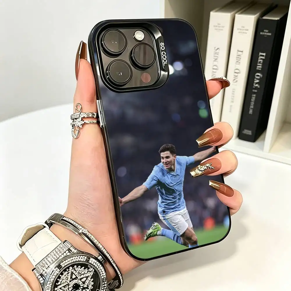 Фото Чехол Box Killer Julián Álvarez-S для iPhone 17, 16, 15, 14, 13, 12, 11 Plus Pro Max, цветной, серебристый, Funda Bumbe №2