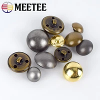 meetee 50pcs metal buttons antique silver copper mushroom button 10 25mm for jacket suit shirt coat repair sewing accessories
