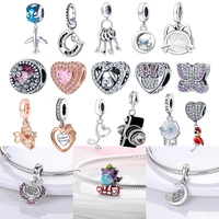 pendants diy jewelry making beads pandora charms bracelet butterfly keys heart unicorn owl mouse cat camera flamingo