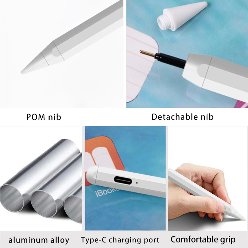 Стилус для Apple Pencil iPad 2018-2024 Palm Rejection Touch Pro 12 9/11/13 дюймов M4 Air 3/4/5/M2
