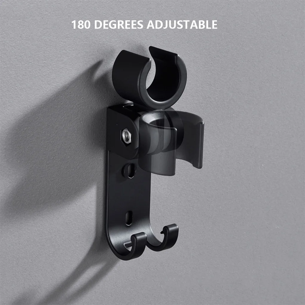 

Самоклеящийся держатель для душевой лейки, подставка для душевой лейки без отверстий, кронштейн, кухонные аксессуары, черная подставка для душевой лейки