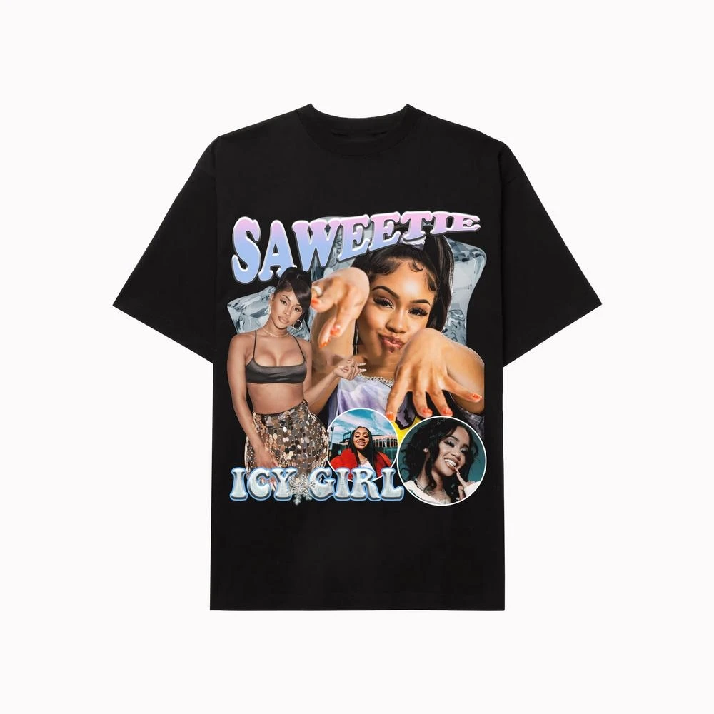 

Saweetie Icy Girl Black Short Sleeve Tee