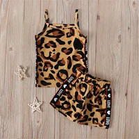0 24 months newborn baby girls clothes sets summer clothing leopard print sleeveless topsshorts infant 2 pcs outfits sets