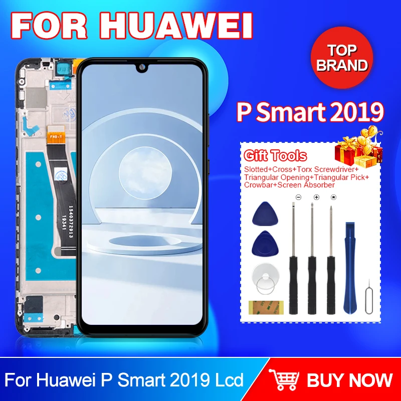 Горячая распродажа для Huawei P Smart 2019 ЖК-экран с сенсорным дигитайзером сборка POT-LX1 L21 LX3 замена деталей дисплея.