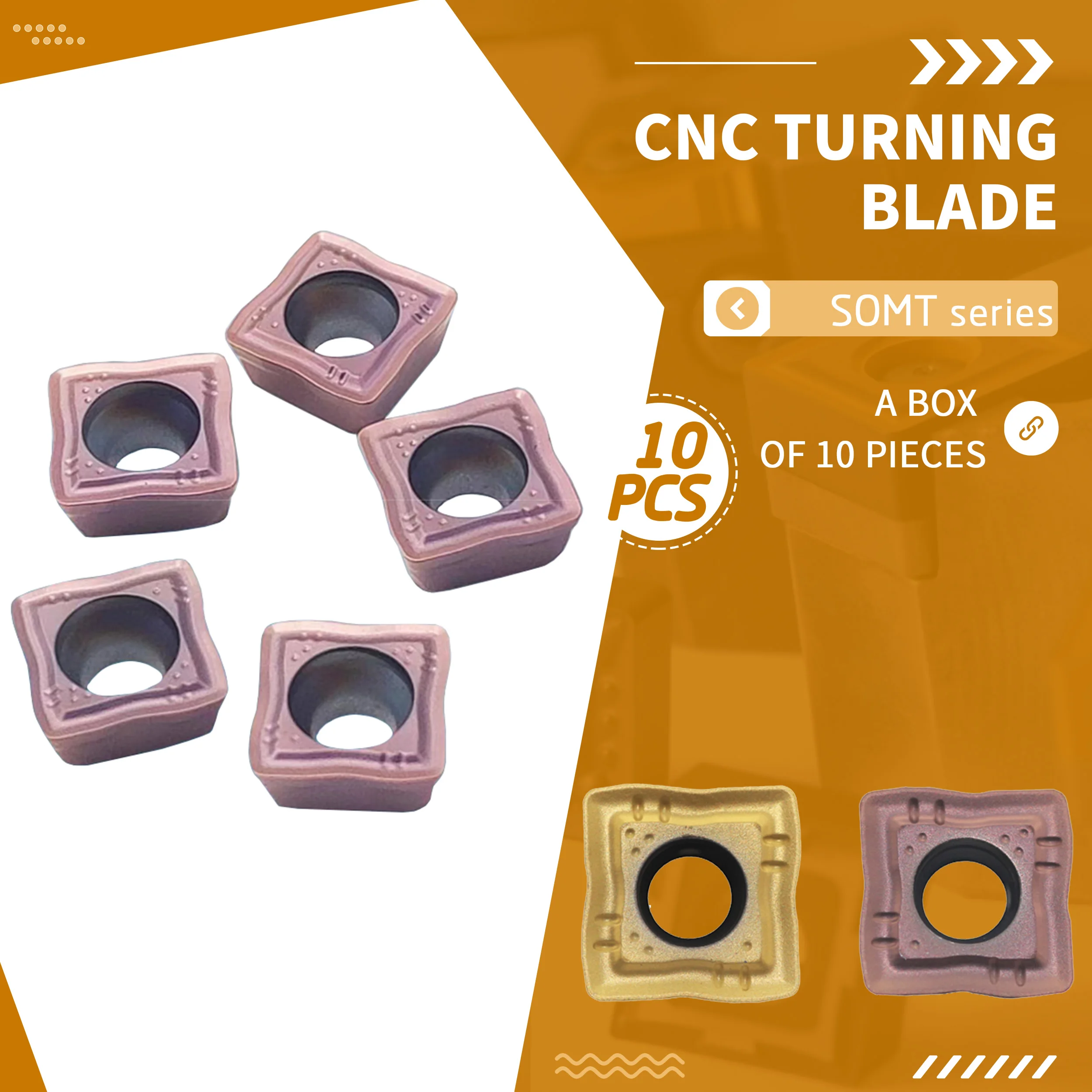 

SOMT050204/060204/070306/08T306/09T308/11T308 High Quality CNC Lathe U Drilling Milling Inserts Rapid Water Spray Milling Cutter