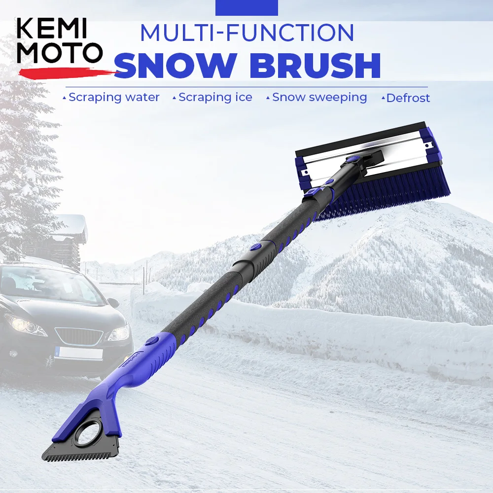 

4-in-1 Upgrade Extendable Snow Shovel Ice Scraper Snow Brush Water Remover For Car Auto SUV Frost Windshield Cleaner Winter Tool