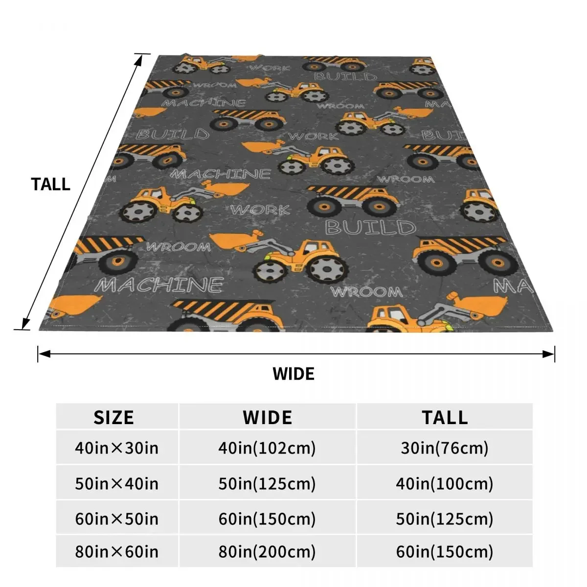 GoldBLi Декор Экскаваторы Строительные машины Одеяло с цветочным принтом Взрослые