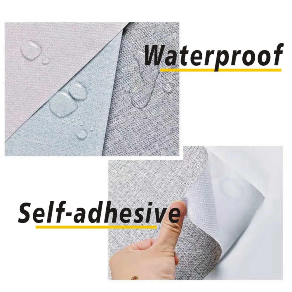 Виниловая льняная текстурированная самоклеящаяся пленка для обновления мебели