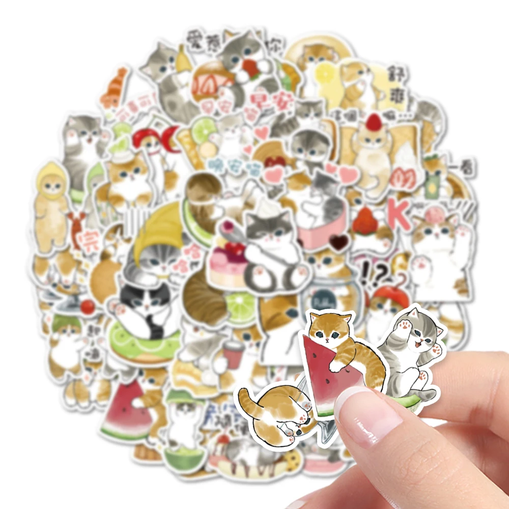 Очаровательный кот десертный топпер для десерта наклейки вечеринки 48 шт. набор