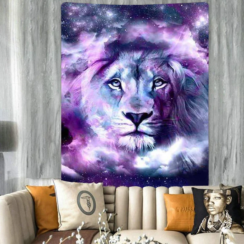 

Lion Tapestry Animal Tapestry Wall Hanging Wall Rugs Dorm Decor Client Room Wall Art Home Decoration Lion
