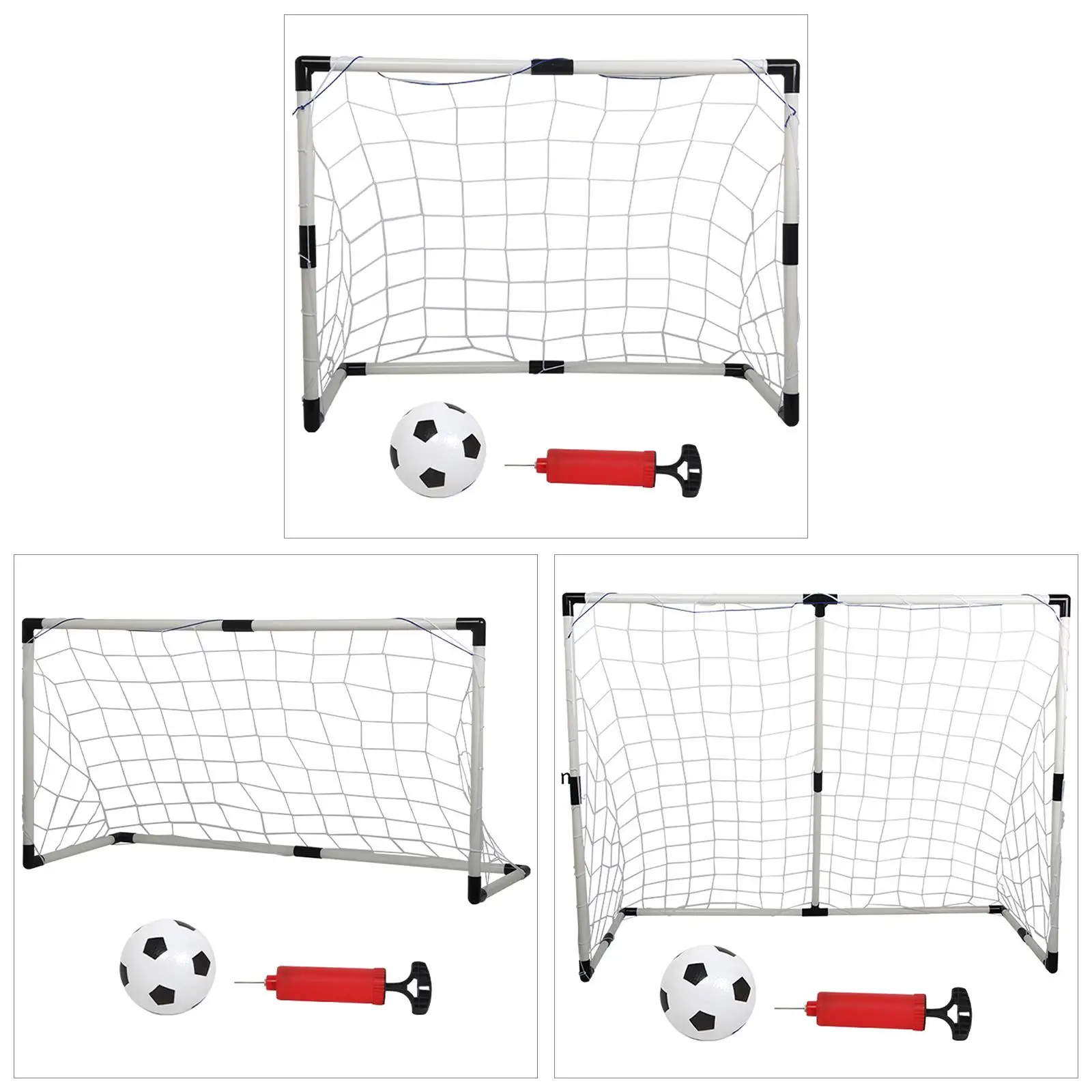 

Children Football Goal Post Set Indoor Outdoor Toys Perfect Gift Net, Ball, and Pump Included