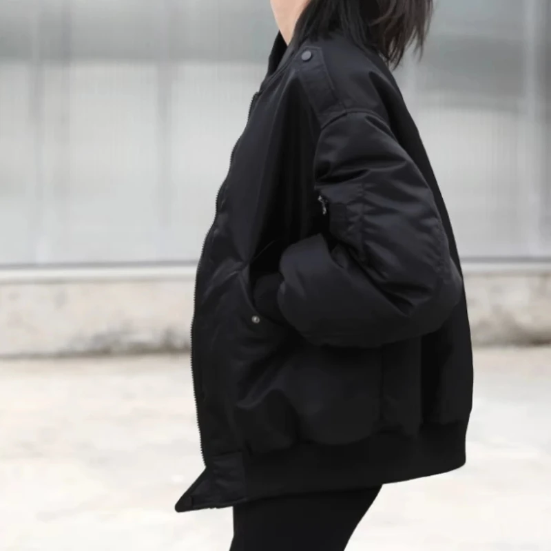 Хлопковая одежда бейсбольное пальто-авиатор женская свободная зимняя отличная