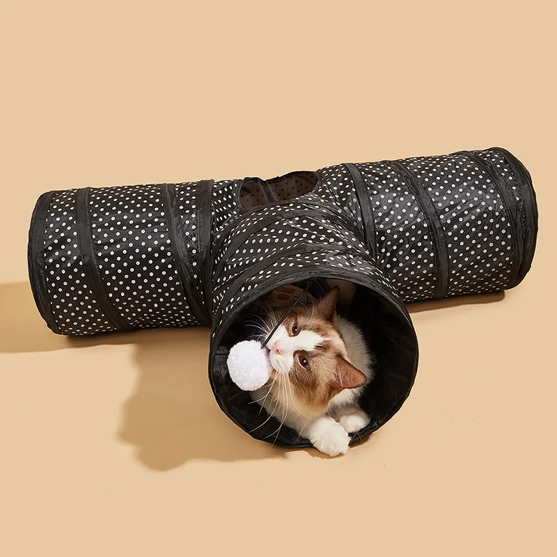 

3-way Collapsible Pet Tunnel Puppy Channel Tube Animal Play Game for Pet Indoor Outdoor Pet Toy Cat Foldable Tunnel Training